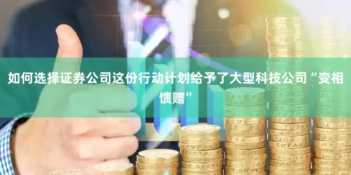 如何选择证券公司这份行动计划给予了大型科技公司“变相馈赠”