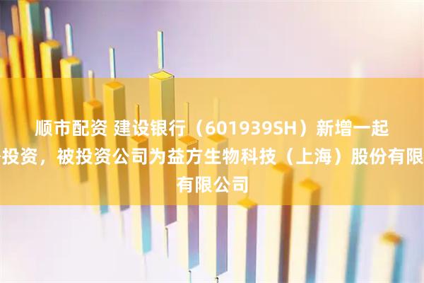 顺市配资 建设银行（601939SH）新增一起对外投资，被投资公司为益方生物科技（上海）股份有限公司